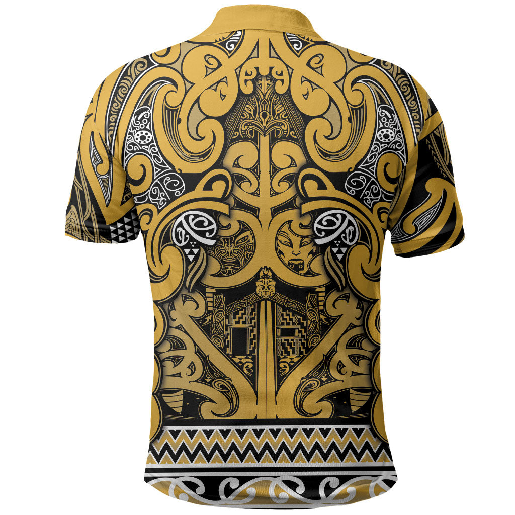 Aotearoa Iwi Ngāti Tama ki Te Waipounamu Trust Polo Shirt Maori Wharenui House Tribal Pattern