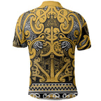 Aotearoa Iwi Ngāti Tama ki Te Waipounamu Trust Polo Shirt Maori Wharenui House Tribal Pattern