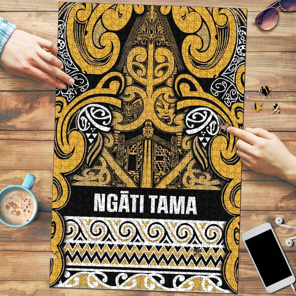 Aotearoa Iwi Ngāti Tama ki Te Waipounamu Trust Puzzle Maori Wharenui House Tribal Pattern