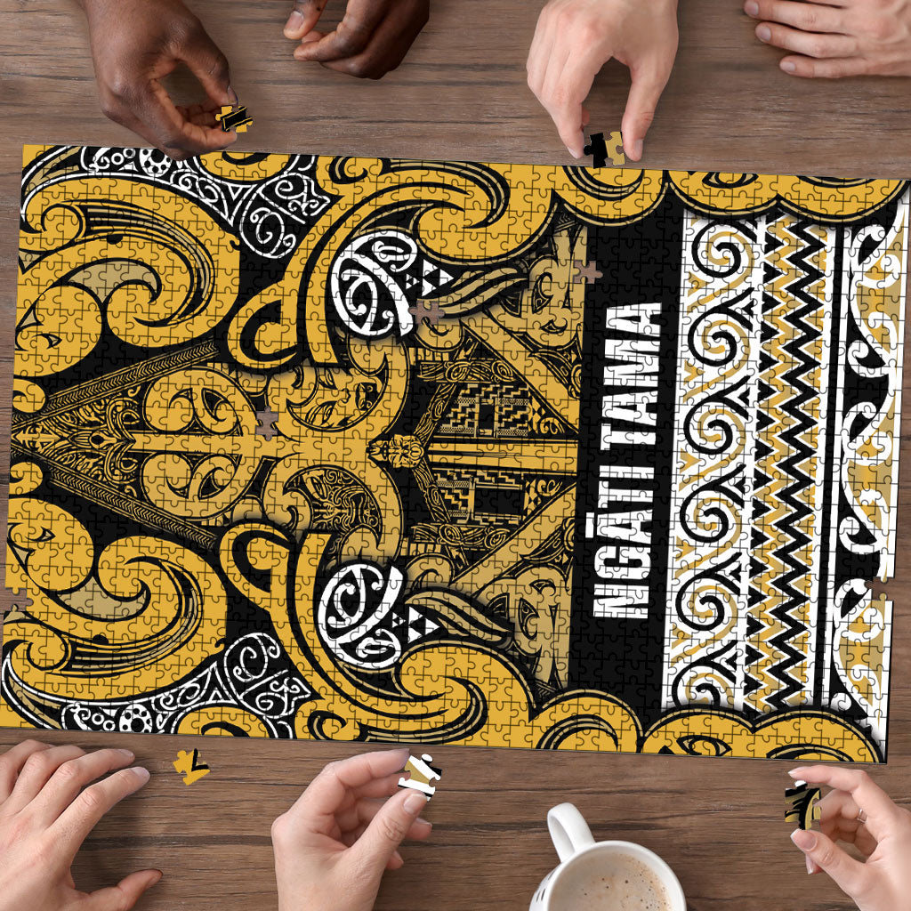 Aotearoa Iwi Ngāti Tama ki Te Waipounamu Trust Puzzle Maori Wharenui House Tribal Pattern