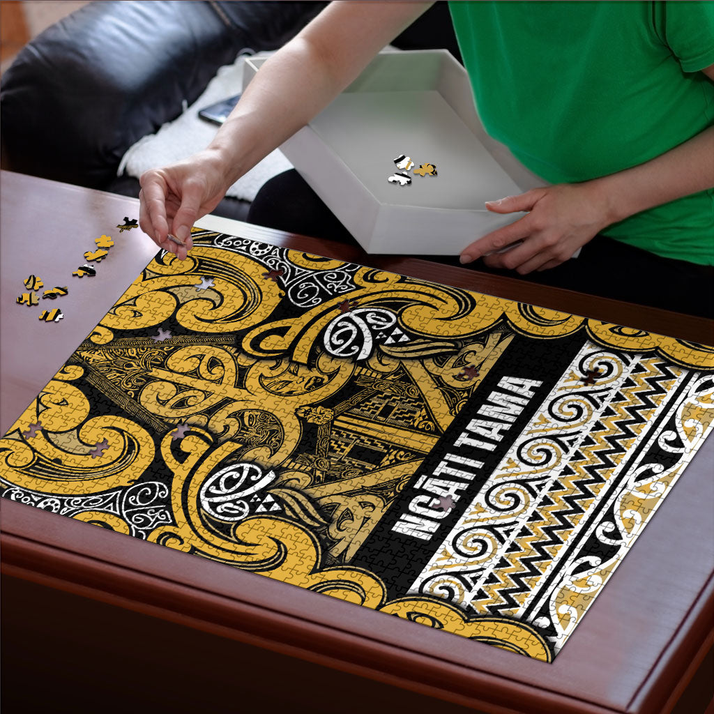 Aotearoa Iwi Ngāti Tama ki Te Waipounamu Trust Puzzle Maori Wharenui House Tribal Pattern