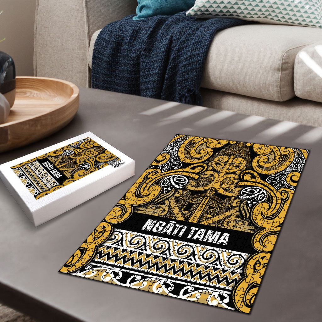 Aotearoa Iwi Ngāti Tama ki Te Waipounamu Trust Puzzle Maori Wharenui House Tribal Pattern
