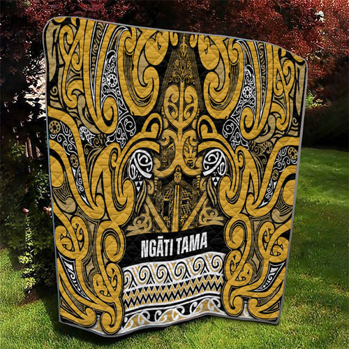 Aotearoa Iwi Ngāti Tama ki Te Waipounamu Trust Quilt Maori Wharenui House Tribal Pattern