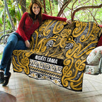 Aotearoa Iwi Ngāti Tama ki Te Waipounamu Trust Quilt Maori Wharenui House Tribal Pattern