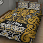 Aotearoa Iwi Ngāti Tama ki Te Waipounamu Trust Quilt Bed Set Maori Wharenui House Tribal Pattern