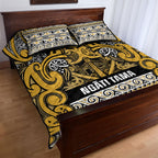 Aotearoa Iwi Ngāti Tama ki Te Waipounamu Trust Quilt Bed Set Maori Wharenui House Tribal Pattern