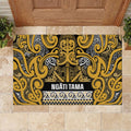 Aotearoa Iwi Ngāti Tama ki Te Waipounamu Trust Rubber Doormat Maori Wharenui House Tribal Pattern