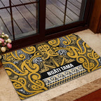 Aotearoa Iwi Ngāti Tama ki Te Waipounamu Trust Rubber Doormat Maori Wharenui House Tribal Pattern