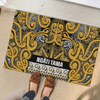 Aotearoa Iwi Ngāti Tama ki Te Waipounamu Trust Rubber Doormat Maori Wharenui House Tribal Pattern