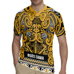 Aotearoa Iwi Ngāti Tama ki Te Waipounamu Trust Rugby Jersey Maori Wharenui House Tribal Pattern