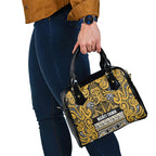 Aotearoa Iwi Ngāti Tama ki Te Waipounamu Trust Shoulder Handbag Maori Wharenui House Tribal Pattern