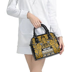 Aotearoa Iwi Ngāti Tama ki Te Waipounamu Trust Shoulder Handbag Maori Wharenui House Tribal Pattern