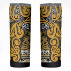Aotearoa Iwi Ngāti Tama ki Te Waipounamu Trust Skinny Tumbler Maori Wharenui House Tribal Pattern