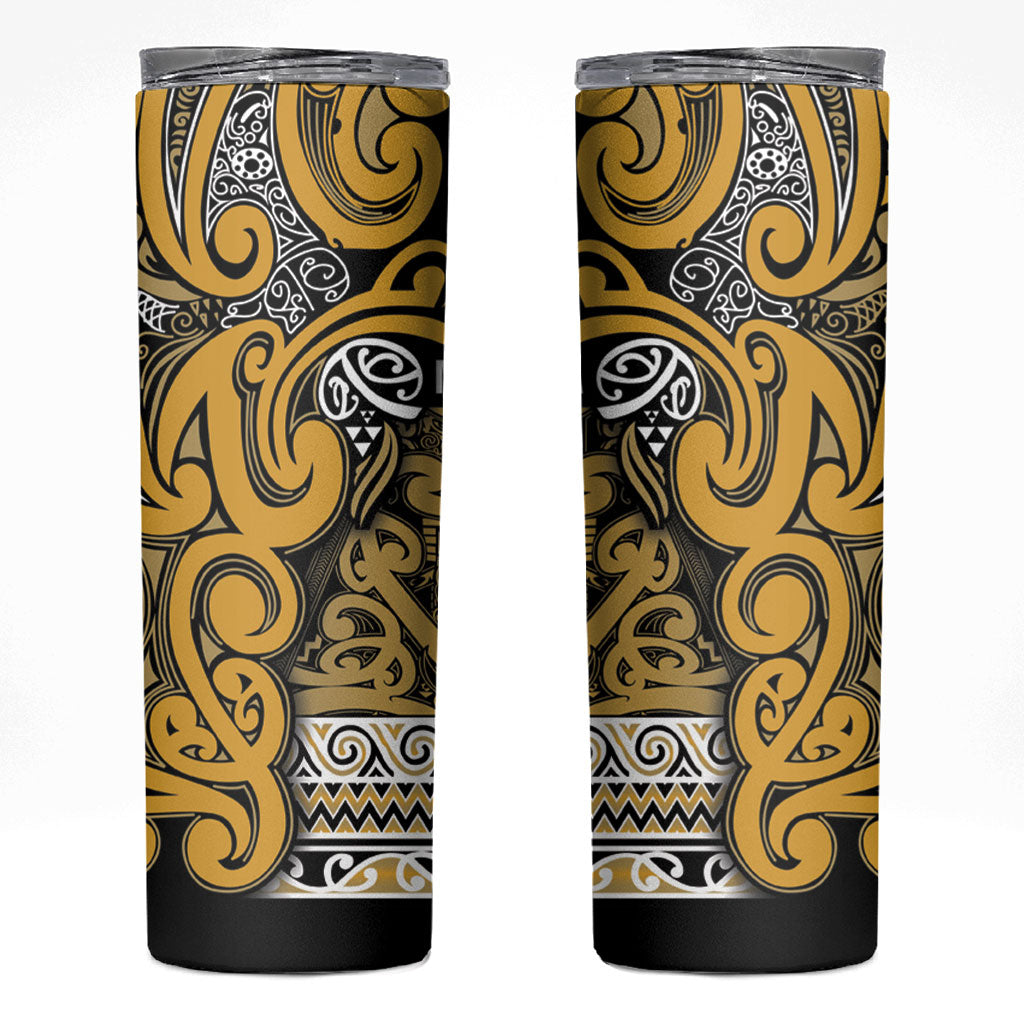 Aotearoa Iwi Ngāti Tama ki Te Waipounamu Trust Skinny Tumbler Maori Wharenui House Tribal Pattern