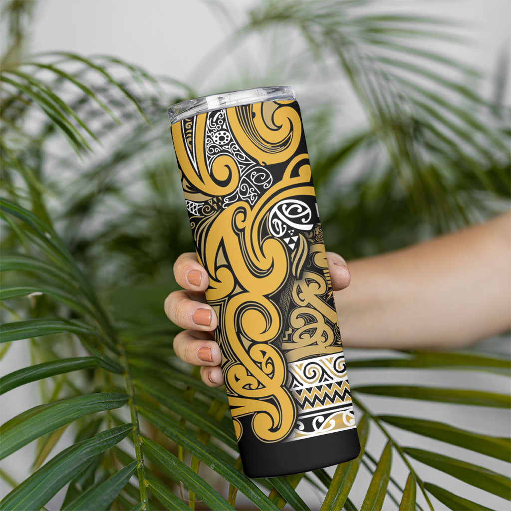 Aotearoa Iwi Ngāti Tama ki Te Waipounamu Trust Skinny Tumbler Maori Wharenui House Tribal Pattern