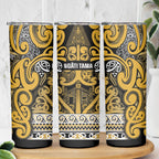 Aotearoa Iwi Ngāti Tama ki Te Waipounamu Trust Skinny Tumbler Maori Wharenui House Tribal Pattern