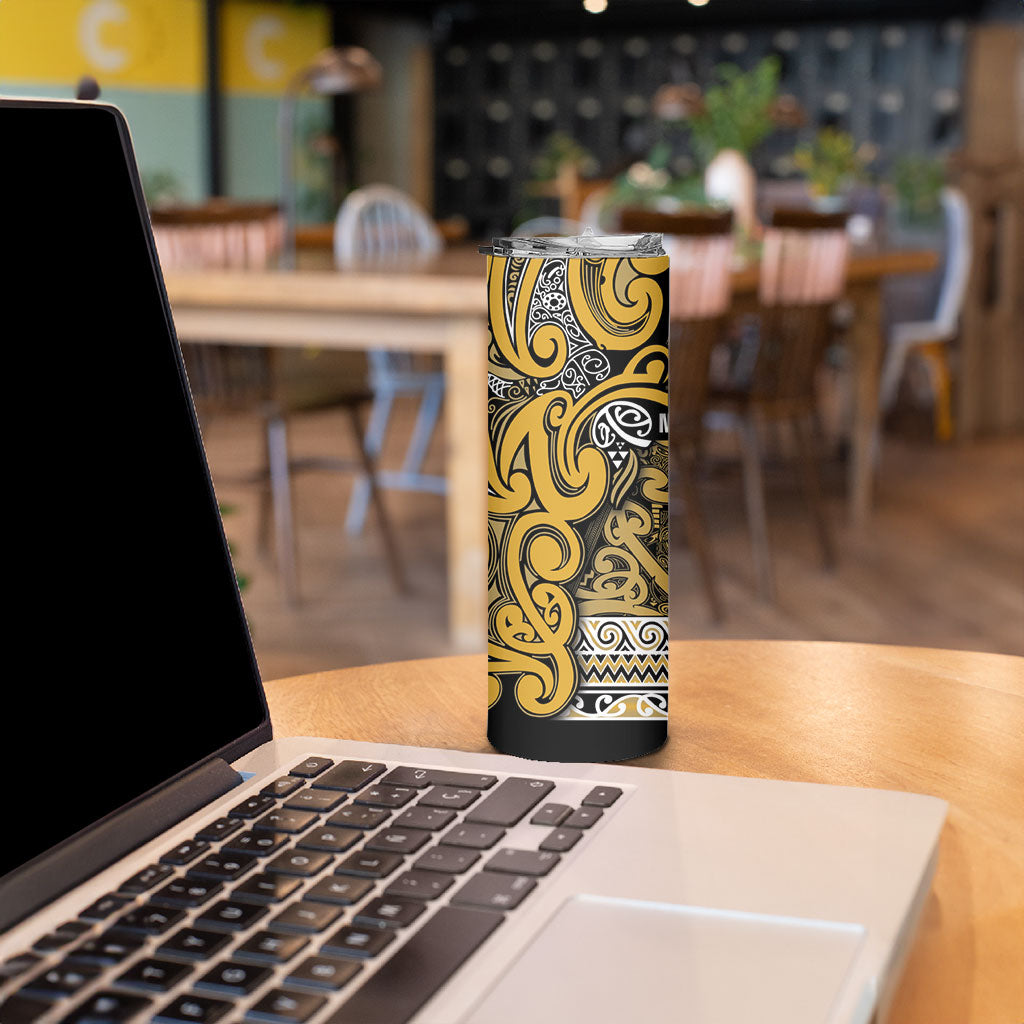 Aotearoa Iwi Ngāti Tama ki Te Waipounamu Trust Skinny Tumbler Maori Wharenui House Tribal Pattern