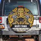 Aotearoa Iwi Ngāti Tama ki Te Waipounamu Trust Spare Tire Cover Maori Wharenui House Tribal Pattern