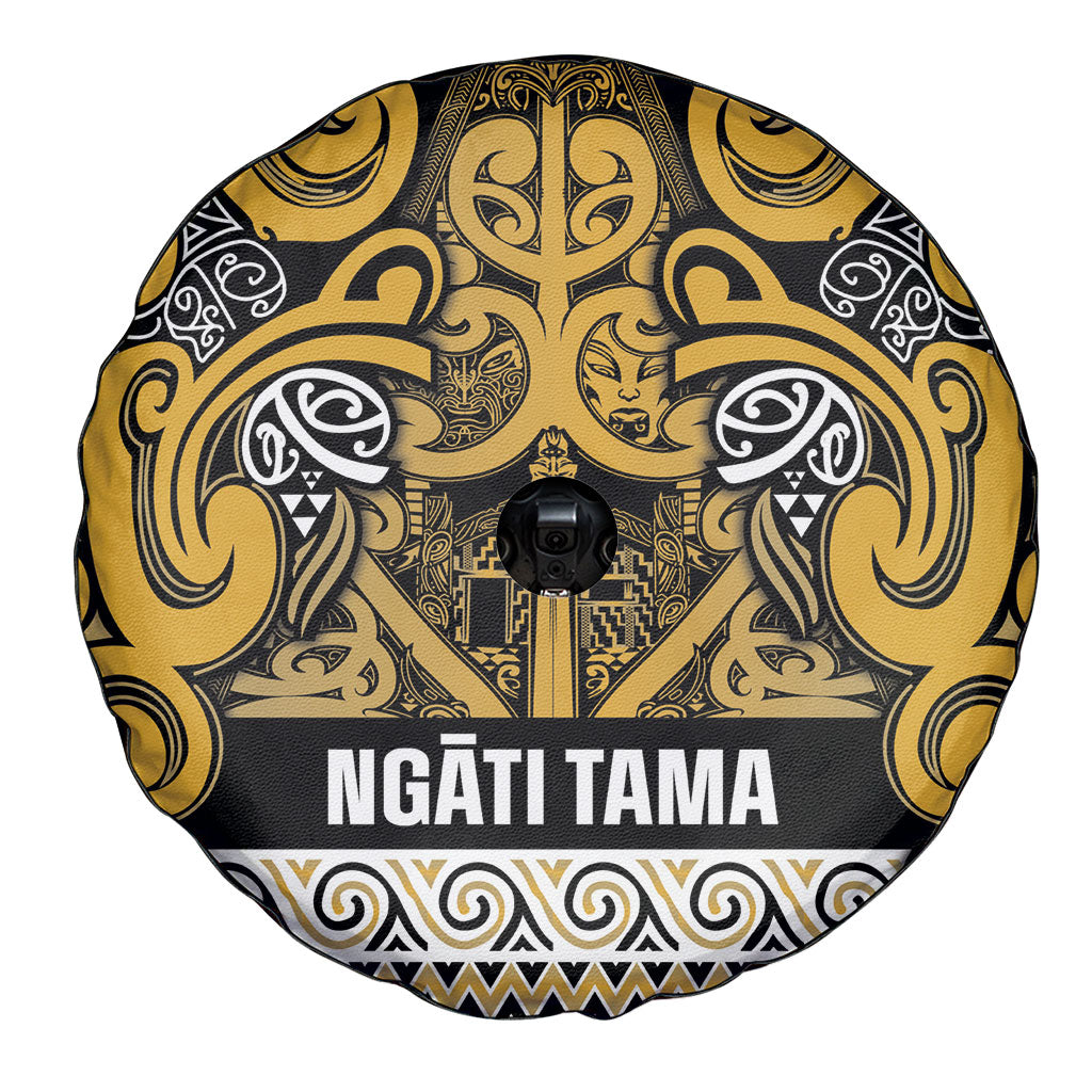 Aotearoa Iwi Ngāti Tama ki Te Waipounamu Trust Spare Tire Cover Maori Wharenui House Tribal Pattern