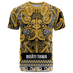 Aotearoa Iwi Ngāti Tama ki Te Waipounamu Trust T Shirt Maori Wharenui House Tribal Pattern