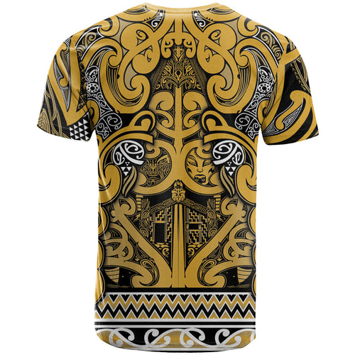 Aotearoa Iwi Ngāti Tama ki Te Waipounamu Trust T Shirt Maori Wharenui House Tribal Pattern
