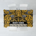 Aotearoa Iwi Ngāti Tama ki Te Waipounamu Trust Tablecloth Maori Wharenui House Tribal Pattern