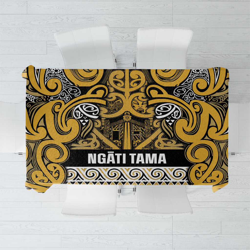 Aotearoa Iwi Ngāti Tama ki Te Waipounamu Trust Tablecloth Maori Wharenui House Tribal Pattern