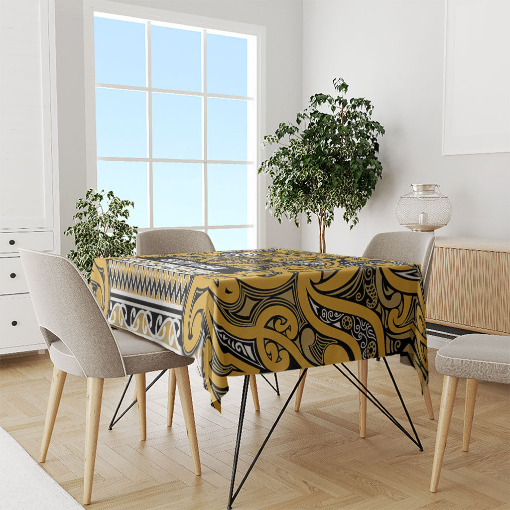 Aotearoa Iwi Ngāti Tama ki Te Waipounamu Trust Tablecloth Maori Wharenui House Tribal Pattern
