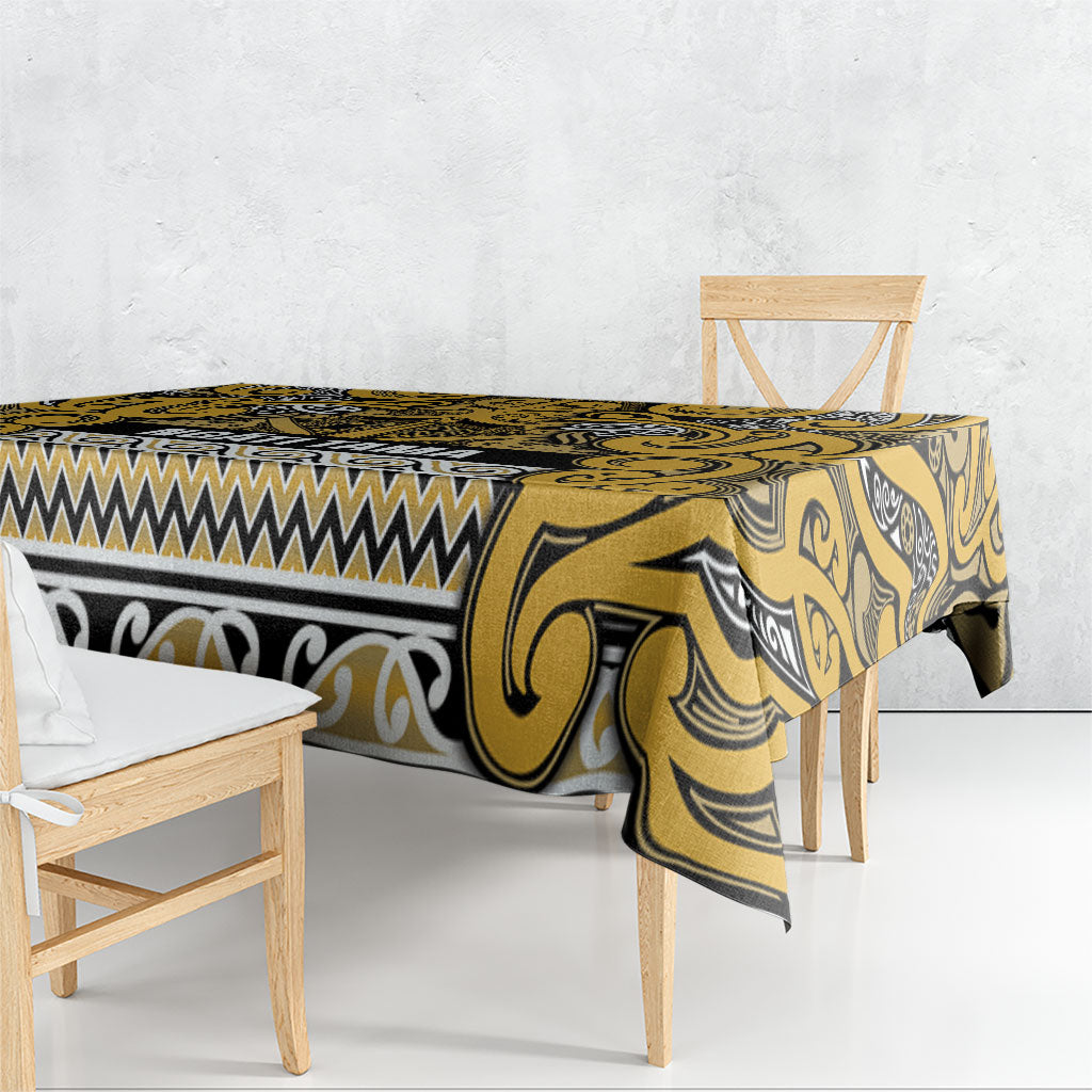 Aotearoa Iwi Ngāti Tama ki Te Waipounamu Trust Tablecloth Maori Wharenui House Tribal Pattern