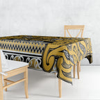 Aotearoa Iwi Ngāti Tama ki Te Waipounamu Trust Tablecloth Maori Wharenui House Tribal Pattern