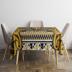 Aotearoa Iwi Ngāti Tama ki Te Waipounamu Trust Tablecloth Maori Wharenui House Tribal Pattern