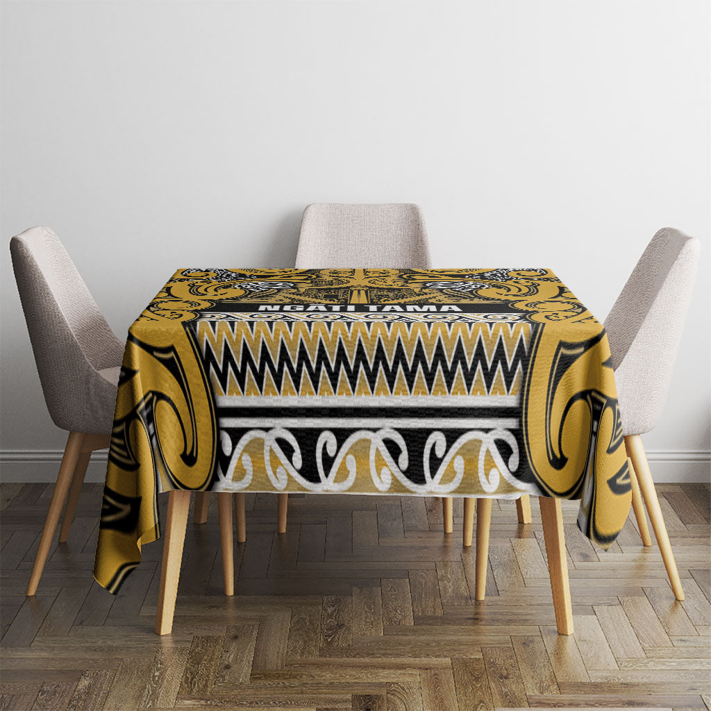 Aotearoa Iwi Ngāti Tama ki Te Waipounamu Trust Tablecloth Maori Wharenui House Tribal Pattern