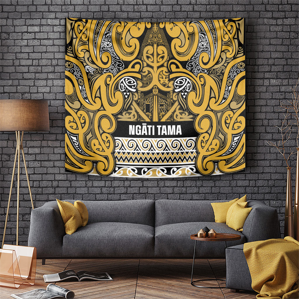 Aotearoa Iwi Ngāti Tama ki Te Waipounamu Trust Tapestry Maori Wharenui House Tribal Pattern