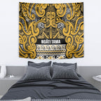 Aotearoa Iwi Ngāti Tama ki Te Waipounamu Trust Tapestry Maori Wharenui House Tribal Pattern