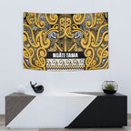 Aotearoa Iwi Ngāti Tama ki Te Waipounamu Trust Tapestry Maori Wharenui House Tribal Pattern