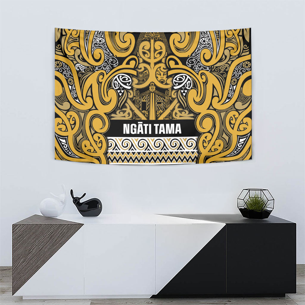 Aotearoa Iwi Ngāti Tama ki Te Waipounamu Trust Tapestry Maori Wharenui House Tribal Pattern
