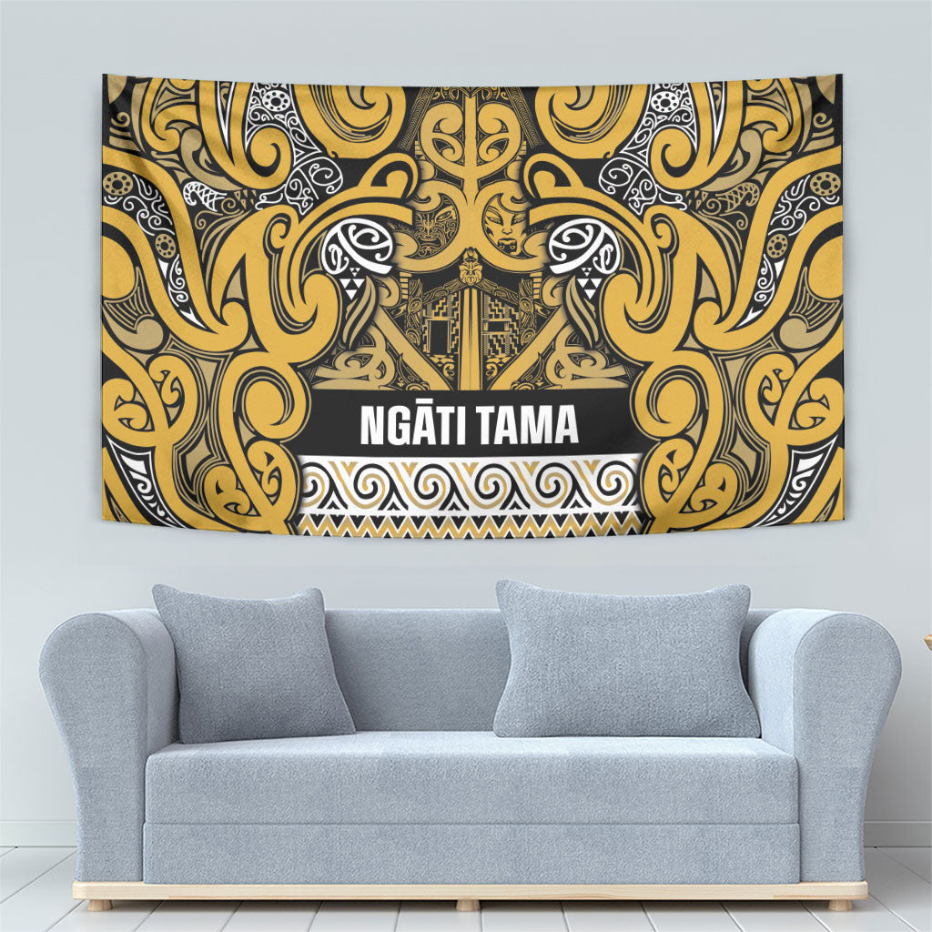 Aotearoa Iwi Ngāti Tama ki Te Waipounamu Trust Tapestry Maori Wharenui House Tribal Pattern