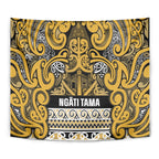 Aotearoa Iwi Ngāti Tama ki Te Waipounamu Trust Tapestry Maori Wharenui House Tribal Pattern