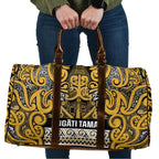 Aotearoa Iwi Ngāti Tama ki Te Waipounamu Trust Travel Bag Maori Wharenui House Tribal Pattern