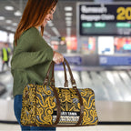 Aotearoa Iwi Ngāti Tama ki Te Waipounamu Trust Travel Bag Maori Wharenui House Tribal Pattern