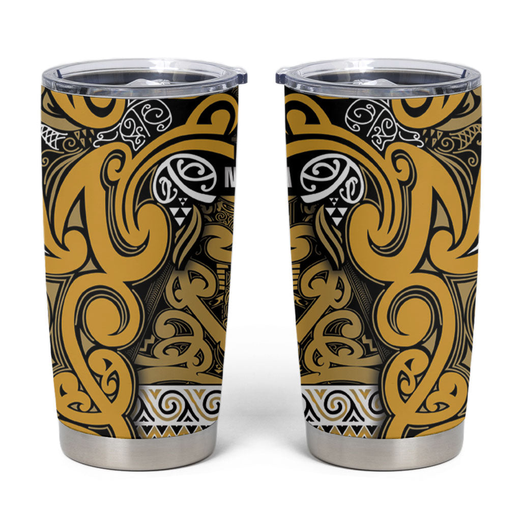 Aotearoa Iwi Ngāti Tama ki Te Waipounamu Trust Tumbler Cup Maori Wharenui House Tribal Pattern