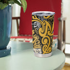 Aotearoa Iwi Ngāti Tama ki Te Waipounamu Trust Tumbler Cup Maori Wharenui House Tribal Pattern
