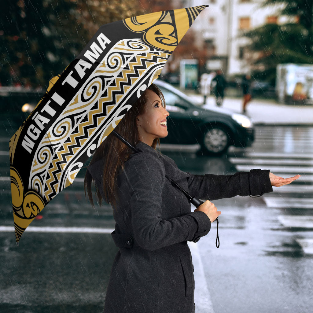 Aotearoa Iwi Ngāti Tama ki Te Waipounamu Trust Umbrella Maori Wharenui House Tribal Pattern