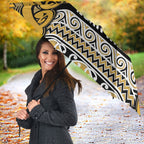Aotearoa Iwi Ngāti Tama ki Te Waipounamu Trust Umbrella Maori Wharenui House Tribal Pattern