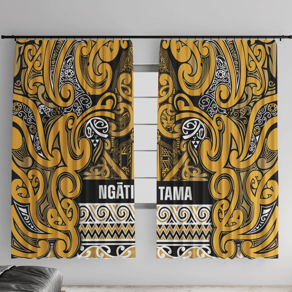 Aotearoa Iwi Ngāti Tama ki Te Waipounamu Trust Window Curtain Maori Wharenui House Tribal Pattern