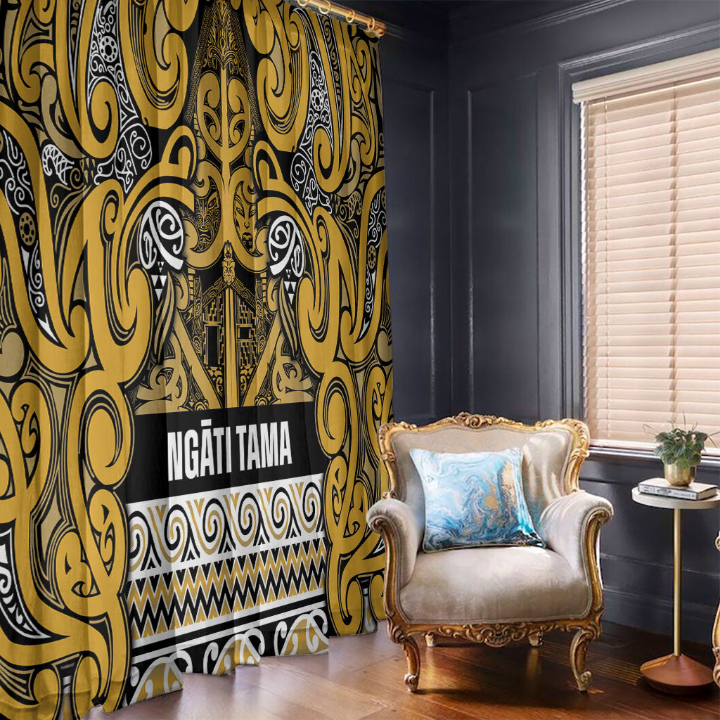 Aotearoa Iwi Ngāti Tama ki Te Waipounamu Trust Window Curtain Maori Wharenui House Tribal Pattern