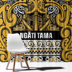 Aotearoa Iwi Ngāti Tama ki Te Waipounamu Trust Window Curtain Maori Wharenui House Tribal Pattern