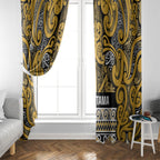 Aotearoa Iwi Ngāti Tama ki Te Waipounamu Trust Window Curtain Maori Wharenui House Tribal Pattern