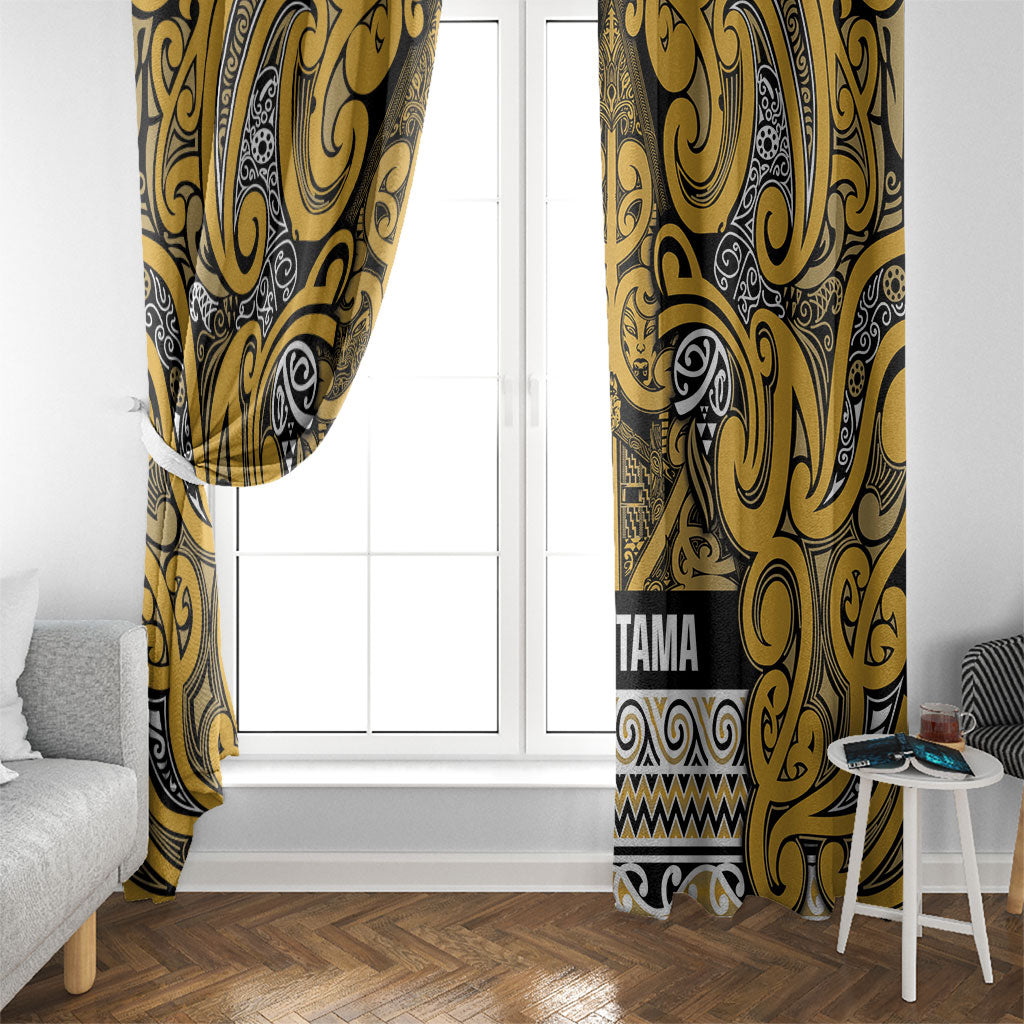 Aotearoa Iwi Ngāti Tama ki Te Waipounamu Trust Window Curtain Maori Wharenui House Tribal Pattern
