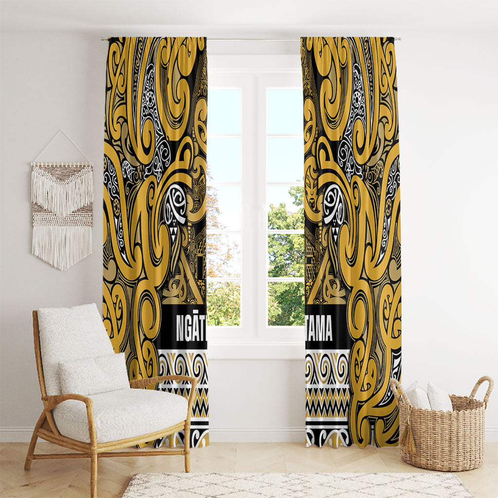 Aotearoa Iwi Ngāti Tama ki Te Waipounamu Trust Window Curtain Maori Wharenui House Tribal Pattern